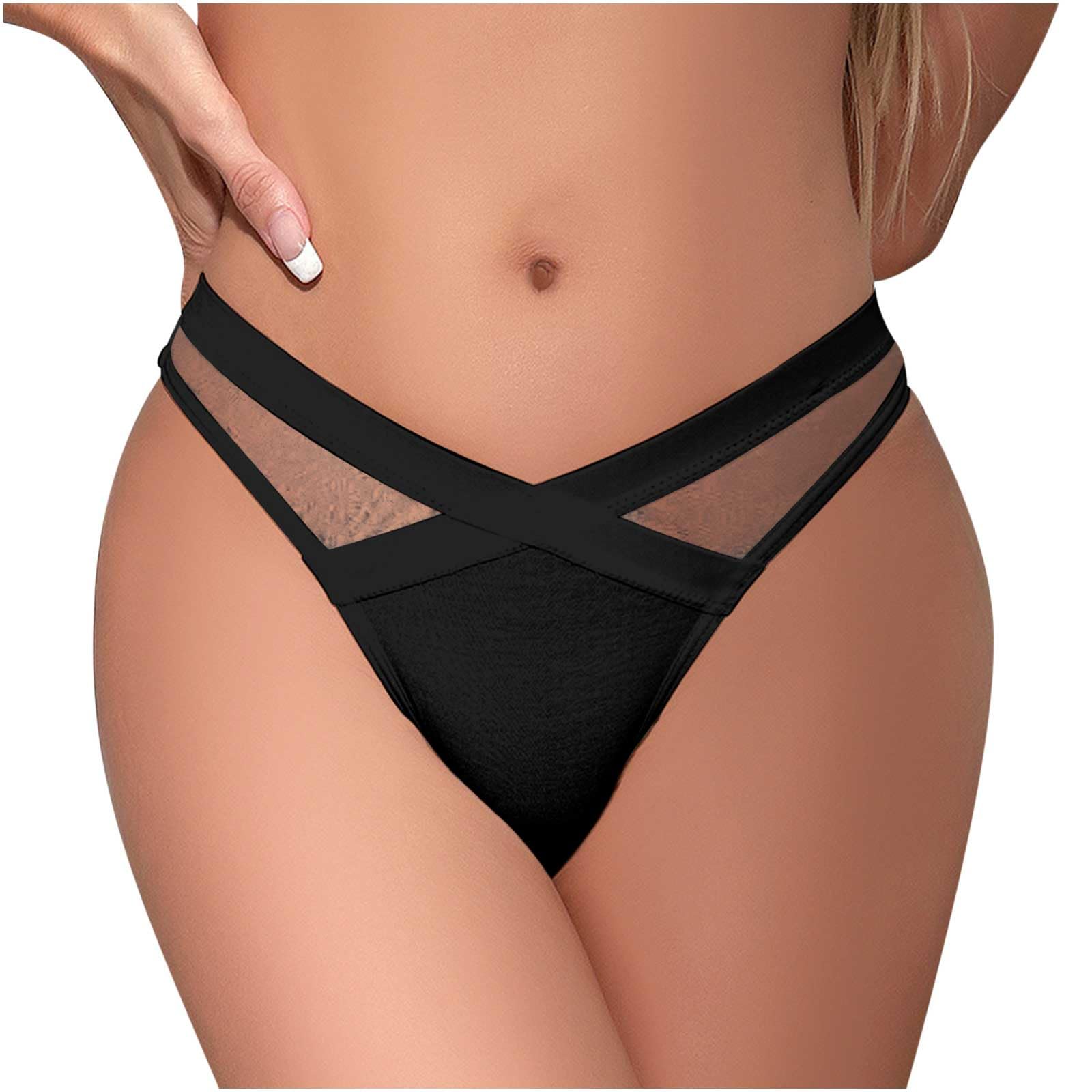 Generic Sexy Seamless Underwear for Women Bikini Panties Cheeky High Cut Criss Cross V Waist Hipster Invisible Briefs