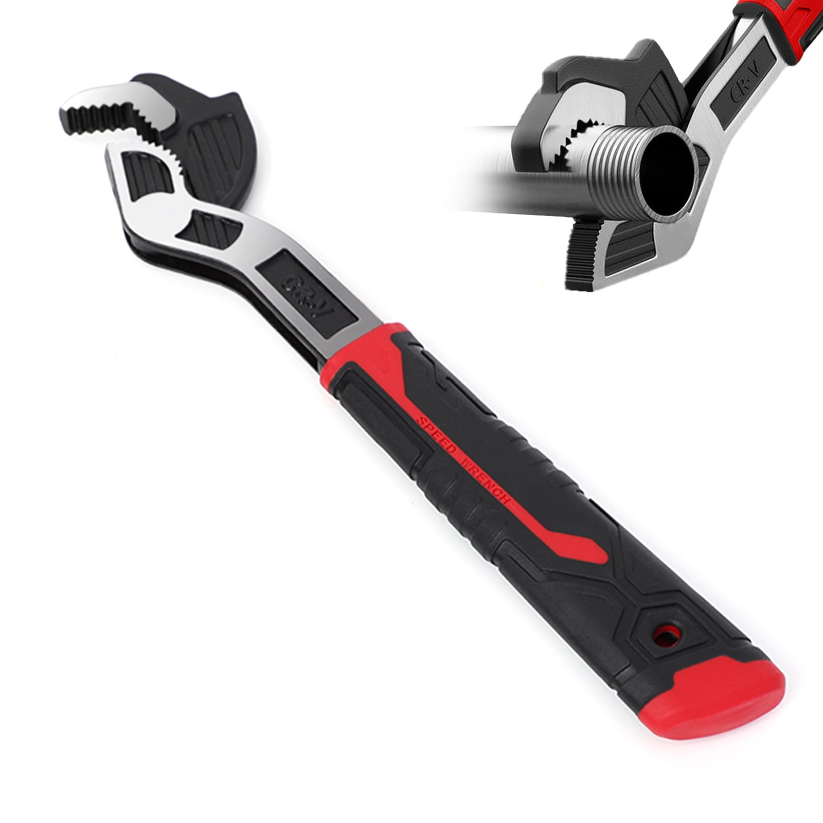 DEPOTA Multifunctional Adjustable Wrench, Automatic Size Adjustment Self-locking Wrench, 15-25mm Spring QuickWrench, Suitable for Pipeline Maintenance