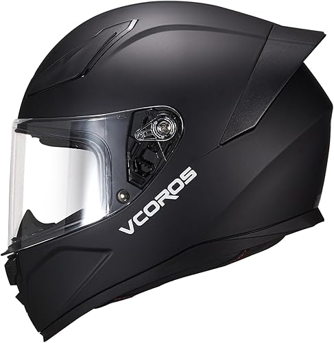 VCOROS Casco integral para motocicleta, unisex, para adultos, aprobado por DOT, WS-609, casco de carreras de moto de calle