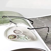 Vista 9 de MIRYEA Gafas de lectura multifocales progresivas sin montura de aumento 1.0X anti luz azul para lectura de computadora + lentes de lectura bifocales