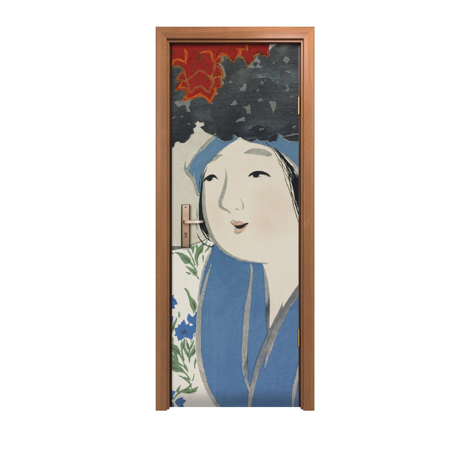 Autocollant de porte japonais pour créer un salon zen et élégant