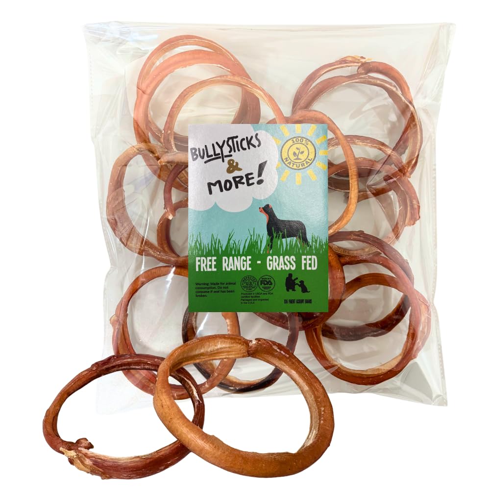 BULLYSTICKS &amp; MORE - Bully Stick Rings 3-4" - 12 Count