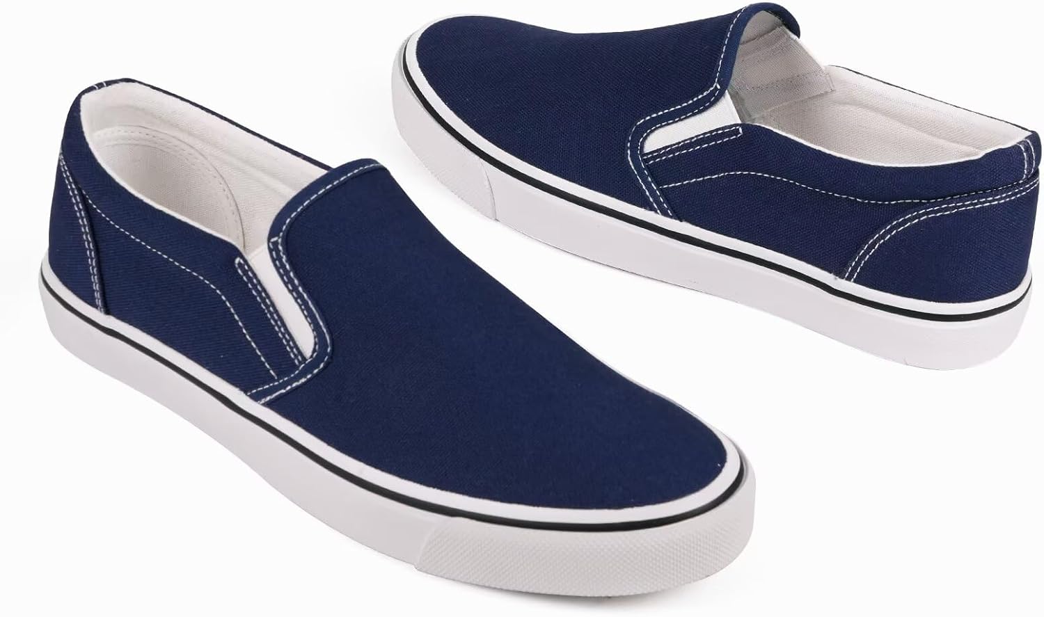 Mens Classic Slip on Canvas Shoes Casual Loafers Fashion Sneakers - Image 5