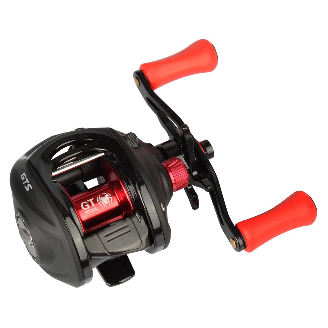 CastPlay Fishing Gear Bass Fishing Reels Baitcasting Carbon Fiber Reel with Stainless Steel Bearings,11+1BB,Fiber Drag,17.5lb,7.0:1 Gear Ratio,Lightweight Reel Fishing Reels left hand red: Buy Online at Best Price in UAE