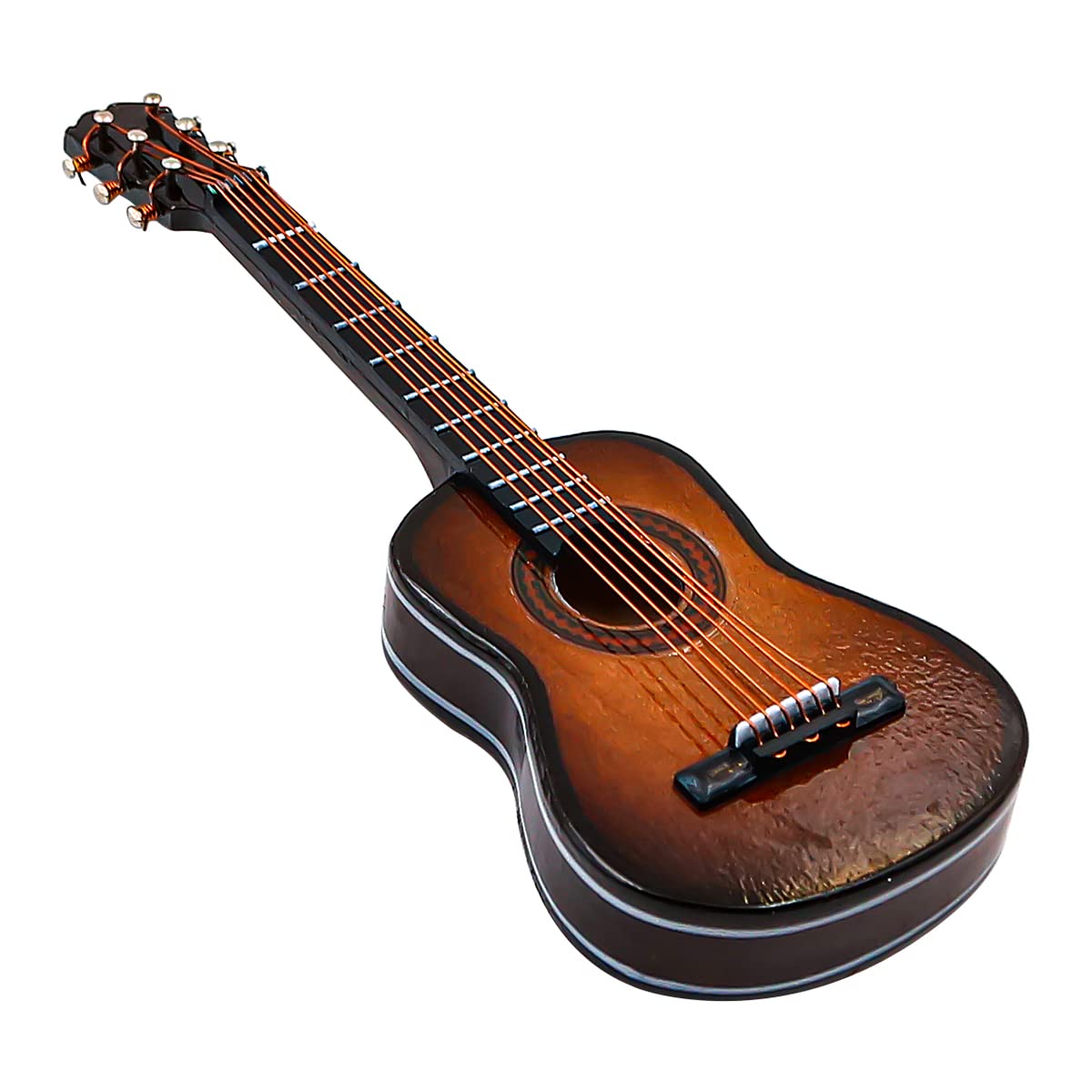 Decorazione natalizia piatta 2D in acrilico a forma di chitarra musicale, decorazione natalizia in acrilico da appendere all'albero di Natale, regalo