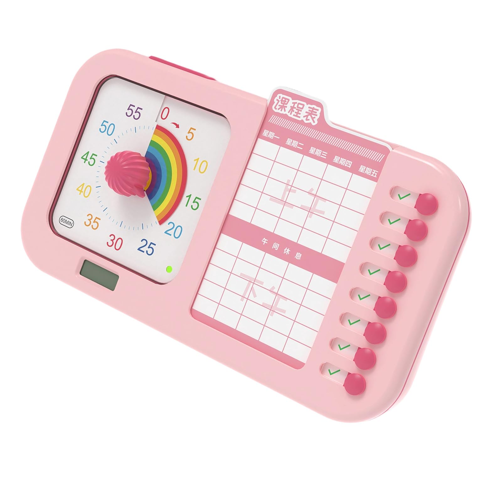 Cazstyk F Portable Digital Countdown Device Eaturing Usb Charging And Notification Light Task Observer Homework Timer Abs