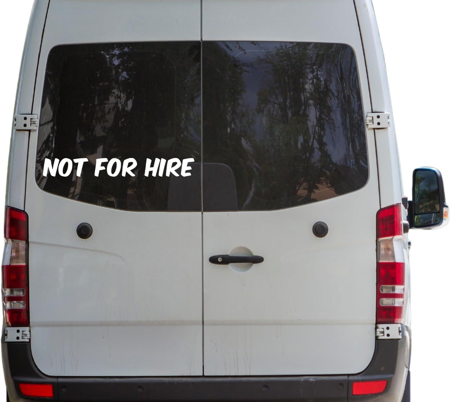Not for Hire Decal Sticker, 16x2 Inches, Set of 2 for Vehicle Window Commercial Private Owner Truck Van Semi Pick Up Signage