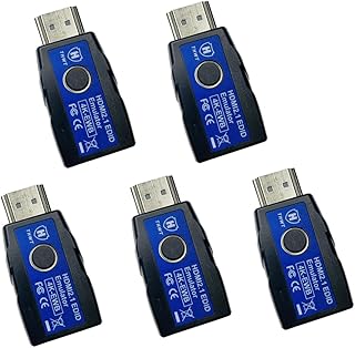 HDMI 2.1 4K EDID Emulator (Model: 4K-EWB-5P), Supports SCDC and EDID Copying and Emulation, HDCP Pass-Through, Pre-Set EDIDs are 4K@60Hz 4:4:4 and 4K@120Hz 4:2:0 with 2.1 CH Audio - 5 Pack