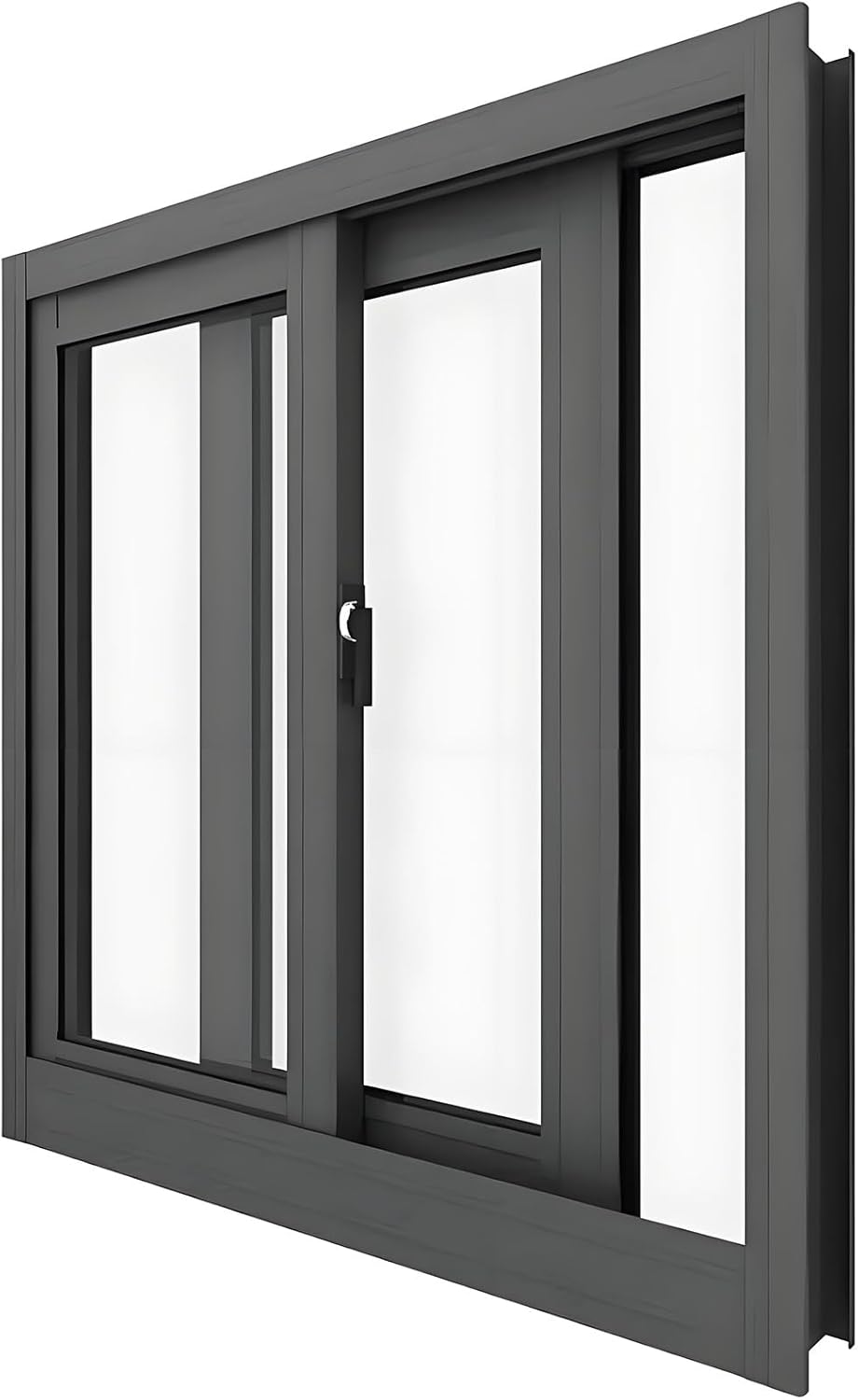 YVYKFZD Horizontal Sliding Window Brown, Aluminum Shed Window, Locking Basement Replacement Windows, Mobile Home Windows with Screen and Tempered Glass, for Chicken Coops, Garage(WxH 23x12in/58x30cm)