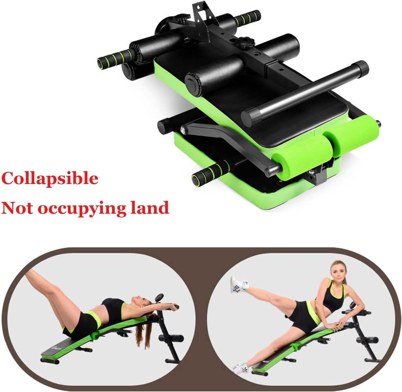 Multifunction Fitness Workout Bench Adjustable Sit-up Strength Weight Bench Foldable Incline Bench with LCD Display Home Gym Strength Training Fitness Equipment