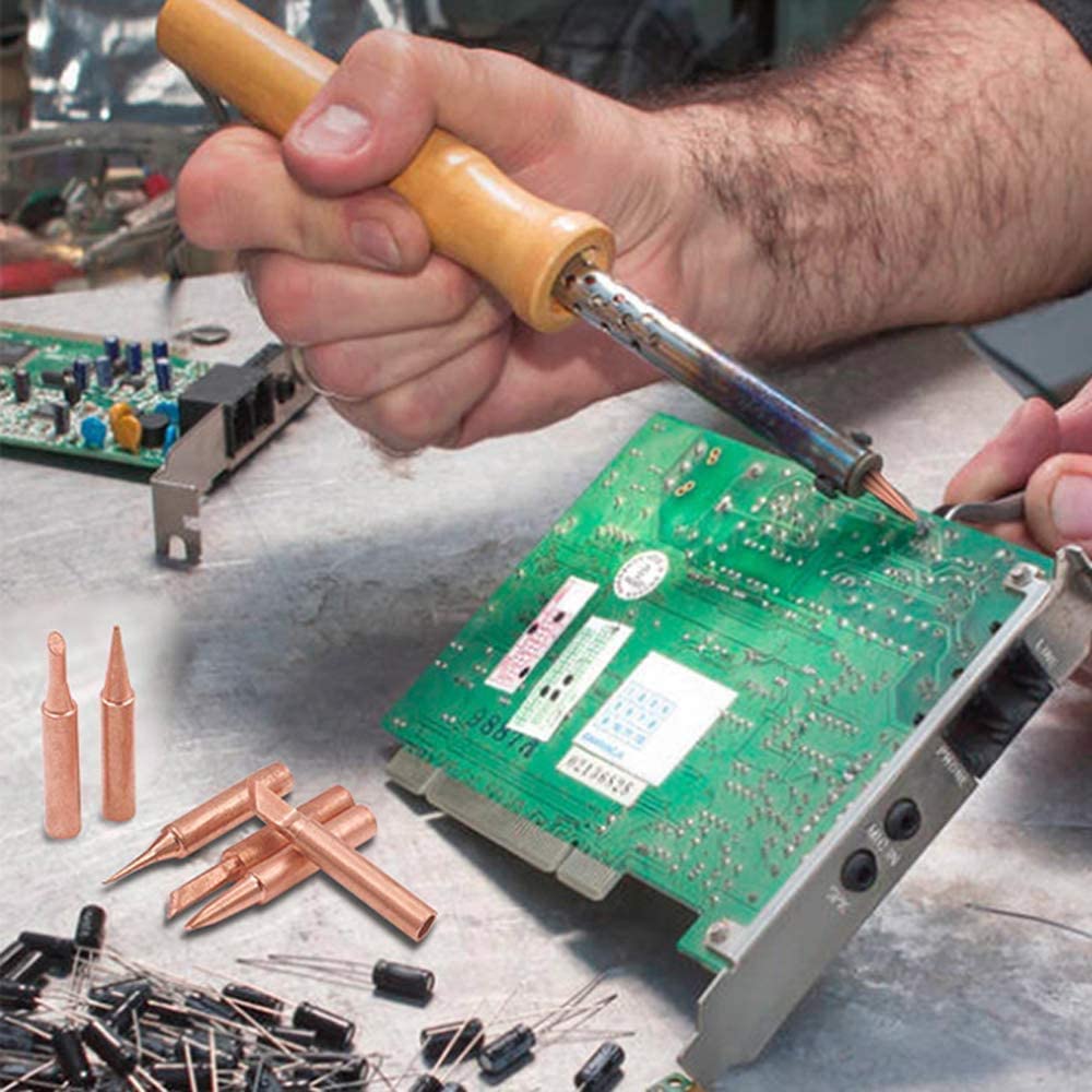 Treki – 12 Punte Per Saldatore In Rame Puro Senza Piombo, 6 Forme Diverse, Compatibili Con Stazioni Hakko, Yihua, Atten, Quick E Altre