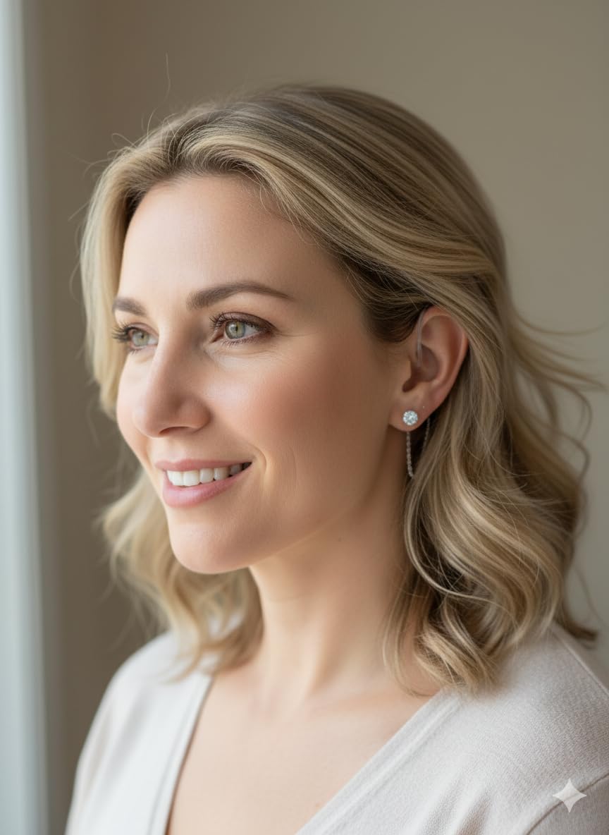 Boucle d'oreille anti-perte pour surdité | Chaîne de rétention pour maintien des appareils auditifs sourds | Empêche les chutes et les pertes d'amplificateurs ou implants cochléaires - Fabriqué à la