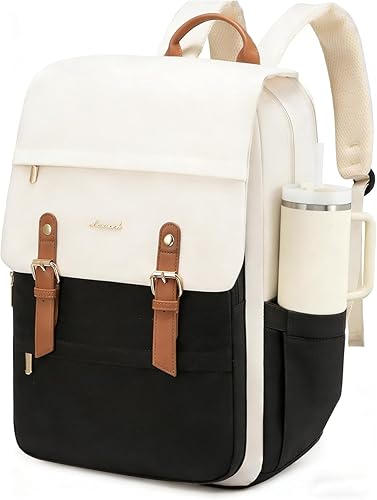 LOVEVOOK Mochila para computadora portátil para mujer, mochila de viaje para computadora de 17 pulgadas, mochila de mano para profesores, para Negro