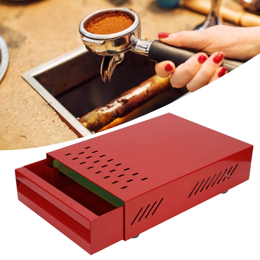 Caja de Golpe de café y Recipiente de café con Base sin Deslizamiento, Accesorios de café Tipo Cajón de Uso Comercial para Baristas y Uso