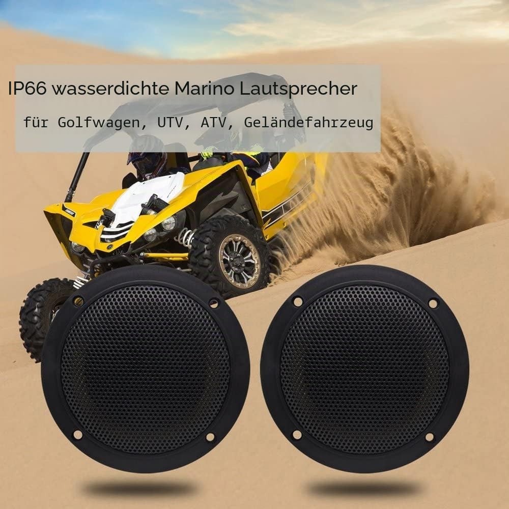 160 Watt 2 Wege, Schwarz Marine Boot Wasserdicht Lautsprecher Motorrad Spa Raum UTV ATV RV Auto Golf Cart