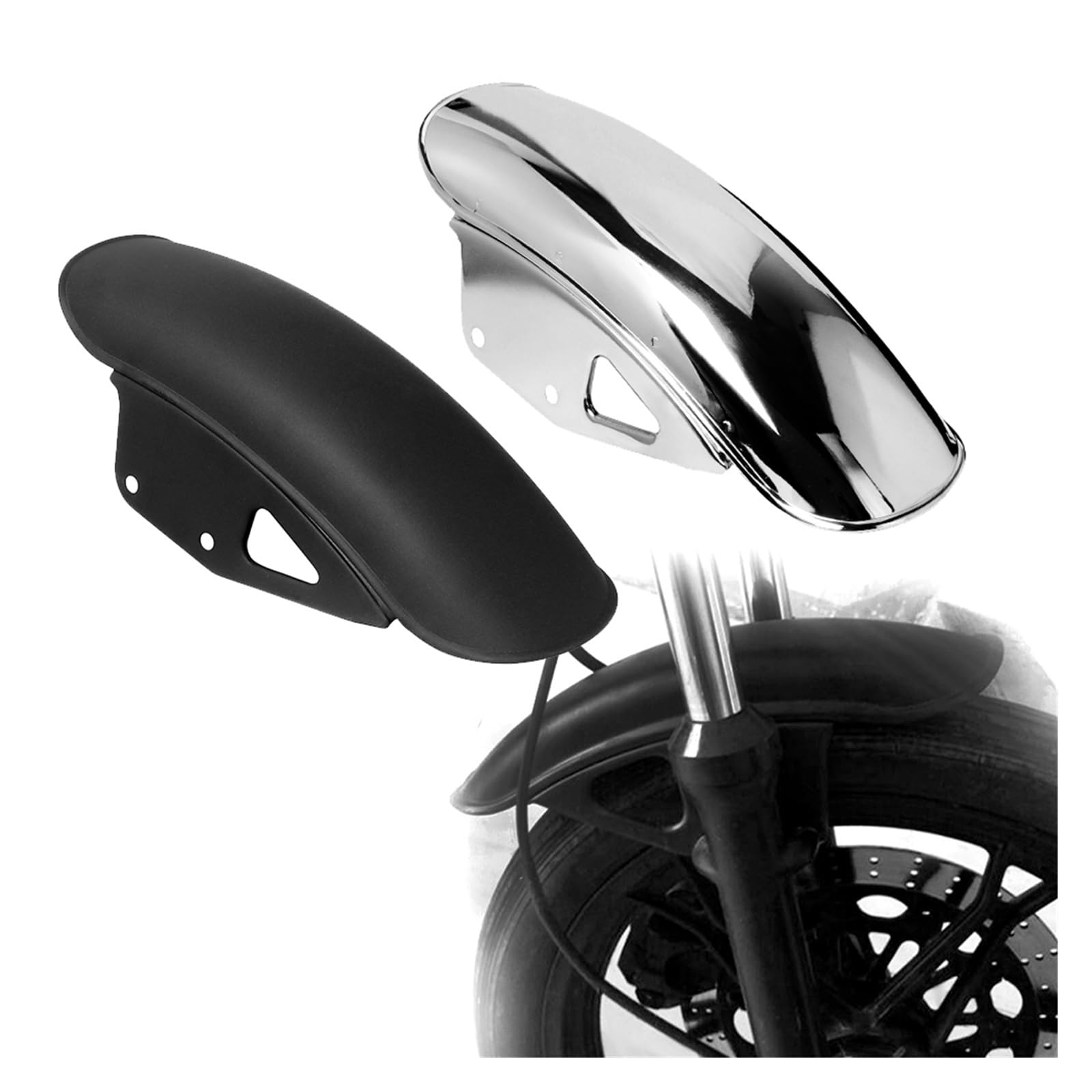 Voorspatbord Spatbord, Motorfiets Voorspatbord Spatlap Guard Kuip Spatbord Cover voor GN125 GN250(Chroom