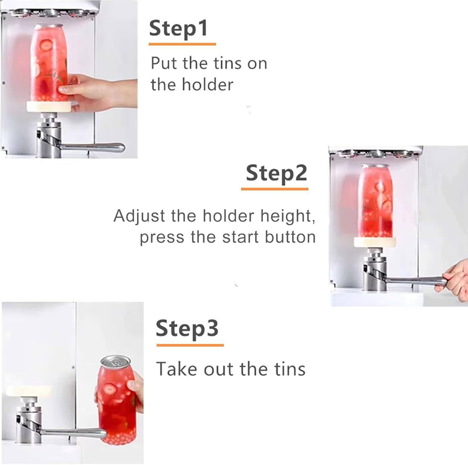Sellador de latas eléctrico automático ajustable para latas de bebidas, 5,5 cm