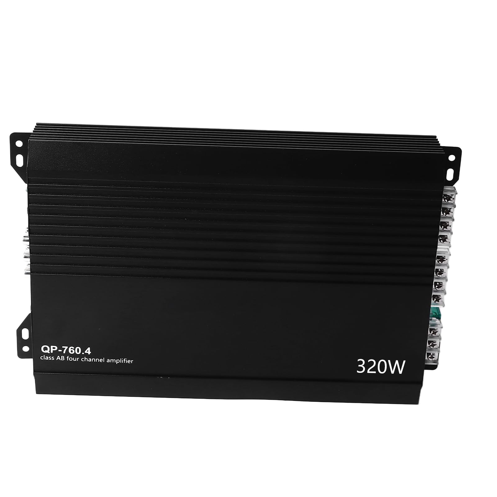 Jiawu Samochodowy Wzmacniacz Stereo, 4-kanałowy Wzmacniacz Mocy Rozpraszający Ciepło ze Stopu Aluminium Samochodowy Audio z podwójną cewką Transformator Wiele Kondensatorów o Dużej Pojemności do