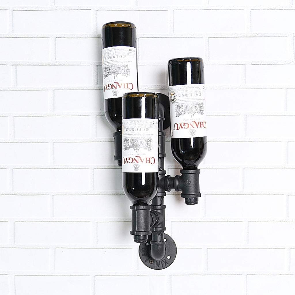 Wine Rack Wine Holder Home Decor Wine Storage Rack Wrought Iron Wall-Mounted Inverted Wine Rack Safe and Stable Non-Slip Wine Holder Wine Rack