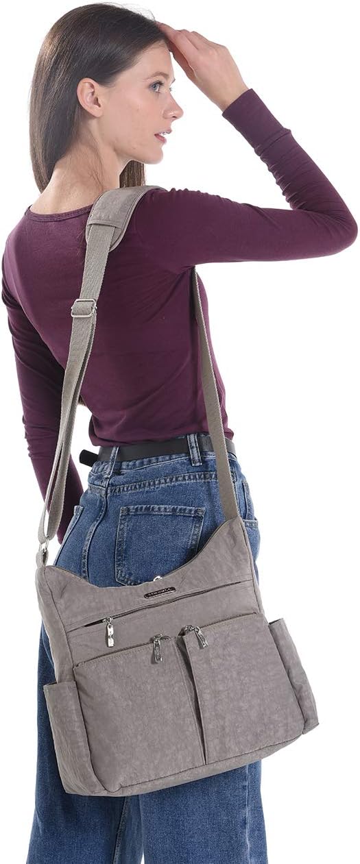 MHCNLL Anti Theft Crossbody Purse RFID Women Nylon Waterproof Lightweight Shoulder Bag - Image 2