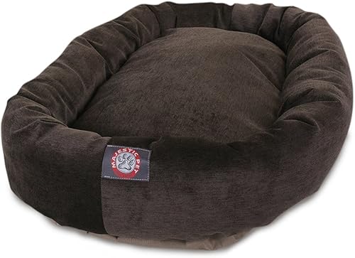 Miniatura 38 de Majestic Pet Cama para perro calmante de microterciopelo de 40 pulgadas, lavable – Acogedora cama redonda suave para perros con borde elevado para