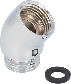Shower Head Adapter,Solid Brass 135 Degree Shower Elbow Adapter,G1/2" Showers Head Extension Arm Connector Chrome unspinable