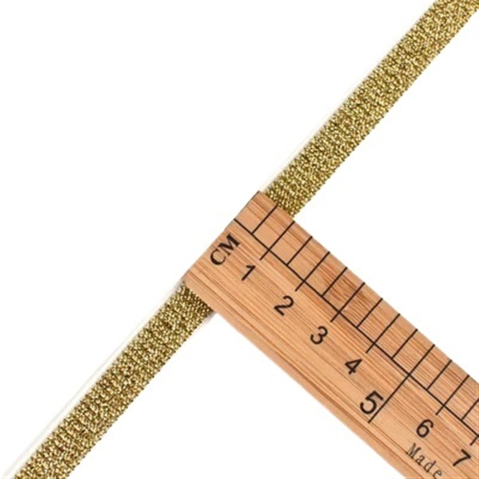 XPJYUA Elastic for Sewing Glitter Gold Silver Elastic Bands 10/15/25/40mm Nylon Waist Band for Garment Trousers DIY Sewing Accessories 1M(10mm White gold)