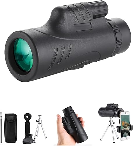 80x100 de alta potencia de visión nocturna BAK4 telescopio monocular compacto portátil impermeable monoculares adultos con trípode adaptador de