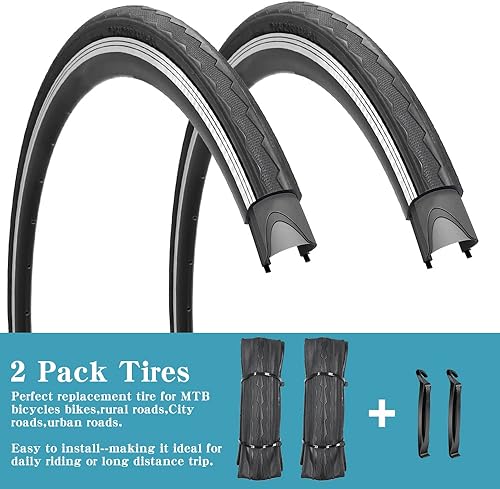 Miniatura 3 de Paquete de 2 neumáticos de bicicleta 700 x 23C 700 x 25C 700 x 28C 700 x 35C par de neumáticos de bicicleta de carretera 60 TPI o 30 TPI neumáticos