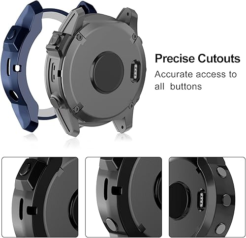 Miniatura 4 de Funda compatible con Garmin Fenix 7Fenix 7 Solar Smart Watch, TPU resistente a los arañazos (no compatible con Fenix 7S7X)