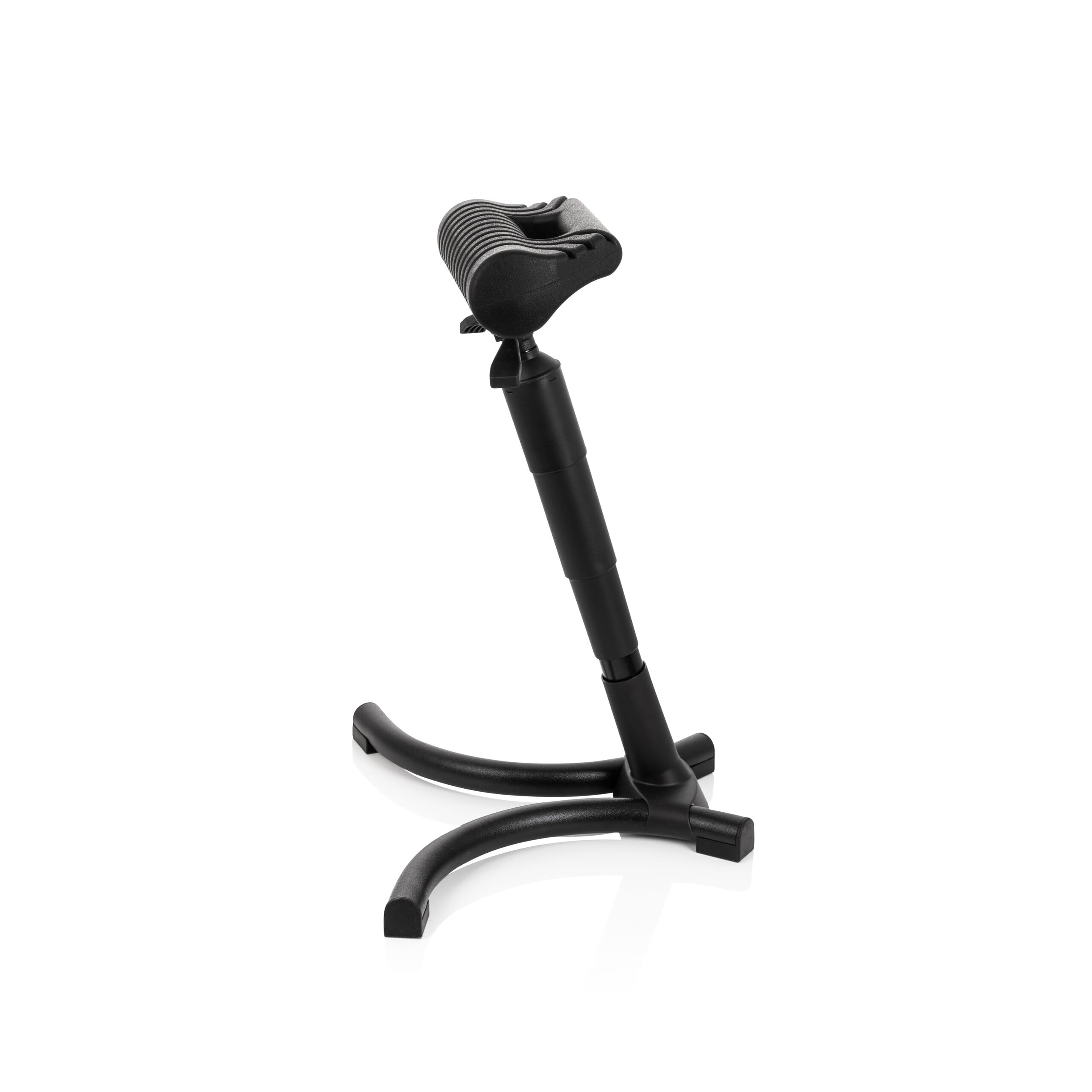 Tabouret Assis-Debout Top Work 33 Similicuir Noir Mousse Métal