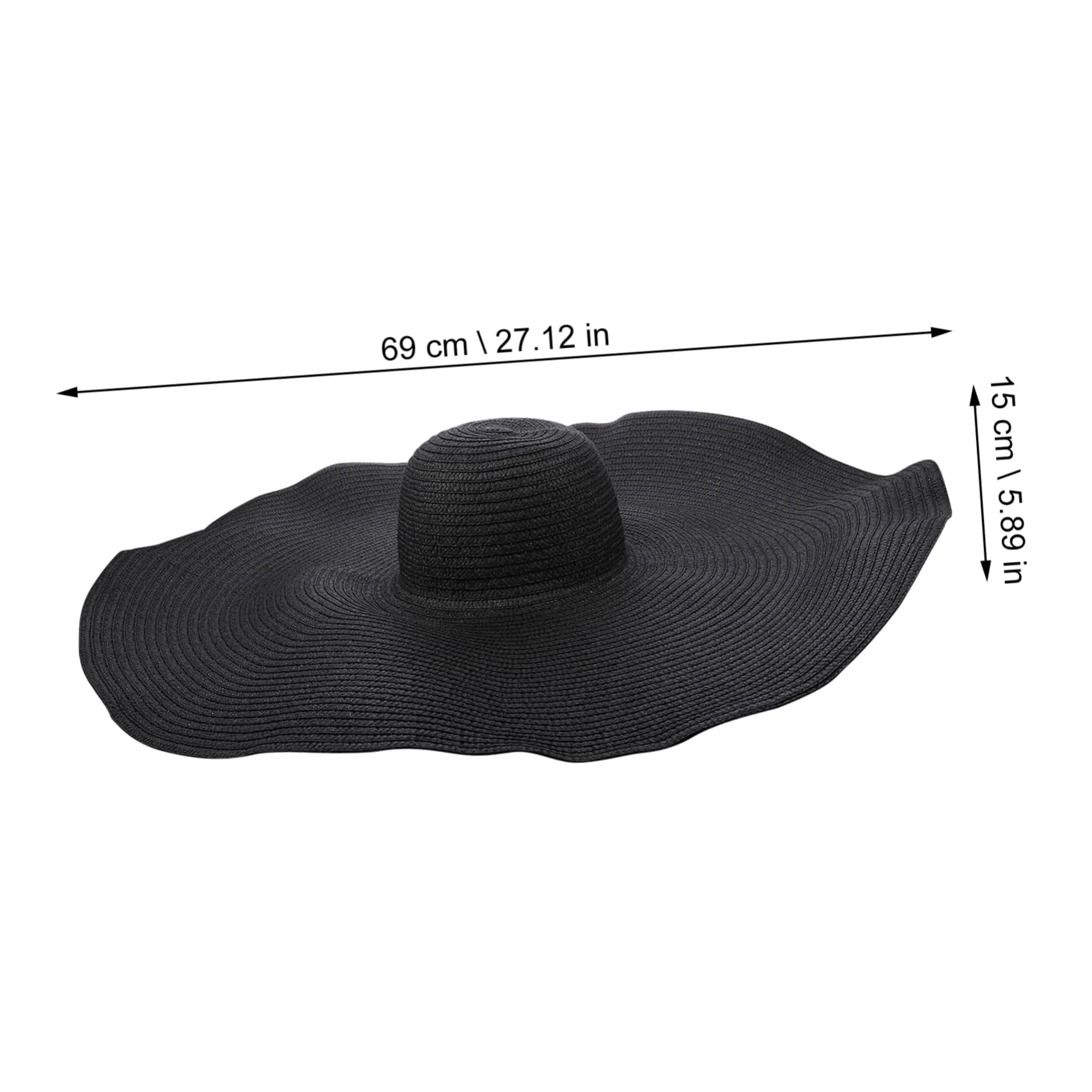 OUNONA Sombrero de Playa Plegable para Mujer ala Sombrero de de Verano Protección Solar para Actividades al Aire y Playa