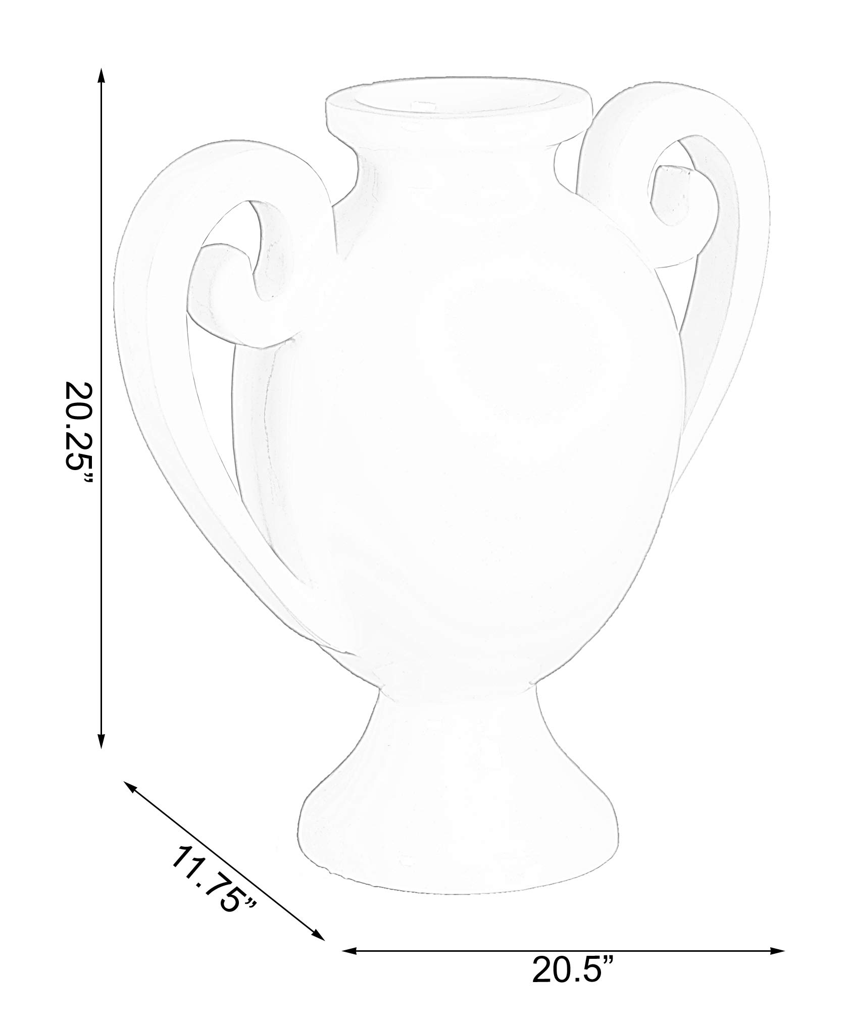 Amazon.com: White Fiberglass Amphora Style Modern