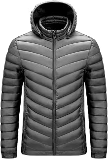 Men's Winter Outdoor Parka Jacket Thickened Hood Warm Coat Windproof Mid-Length Jacket Classic Jackets Mens Windbreaker Jacket Waterproof Soft Shells Jacket For Men