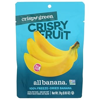 Crispy Green 406399 0.85 أوقية وجبة خفيفة من الموز المجفف ذو الخدمة الواحدة - عبوة من 12