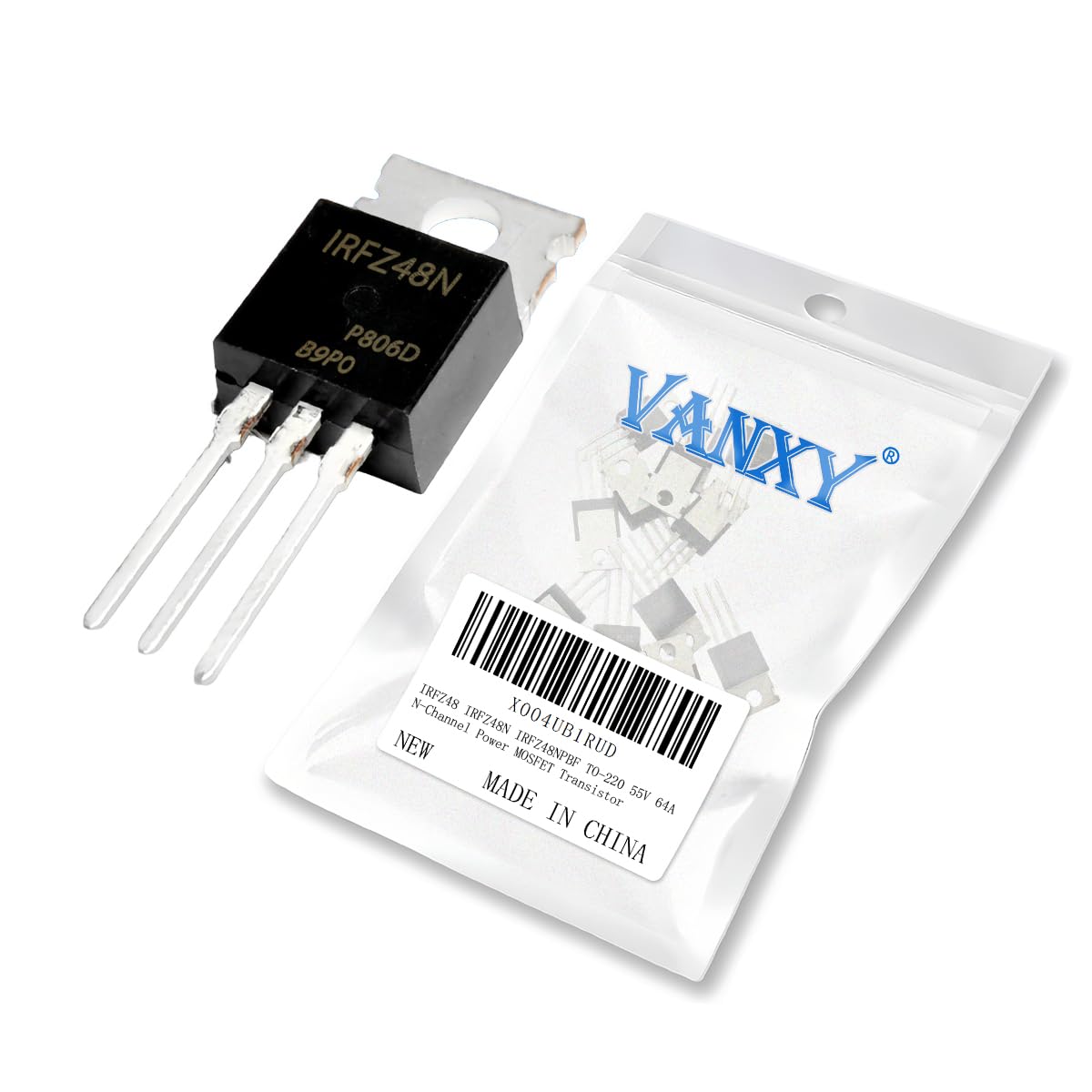 Lot de 12 transistors MOSFET IRFZ48 IRFZ48N IRFZ48NPBF TO-220 55 V 64 A N-Channel