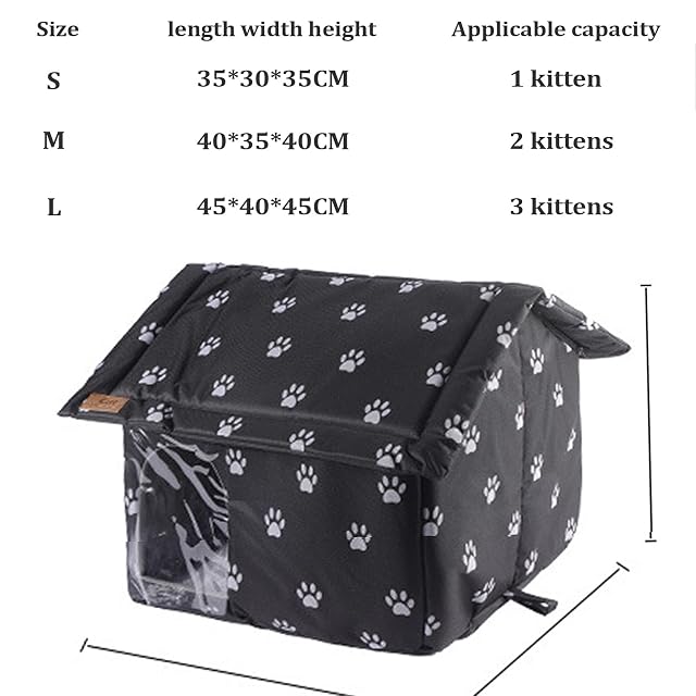 Foto 3 de 8 de Caseta para Gatos Exterior Resistente al Invierno, Casa para Gatos Exterior Invierno Impermeable, Refugio…
