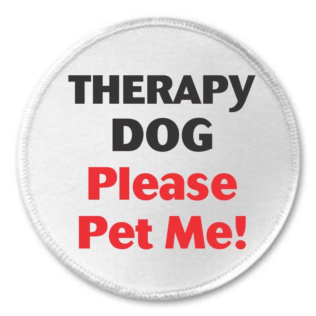 Buy Therapy Dog Please Pet Me! (black/red) 3" Sew On Patch Online at Low Prices in India Amazon.in