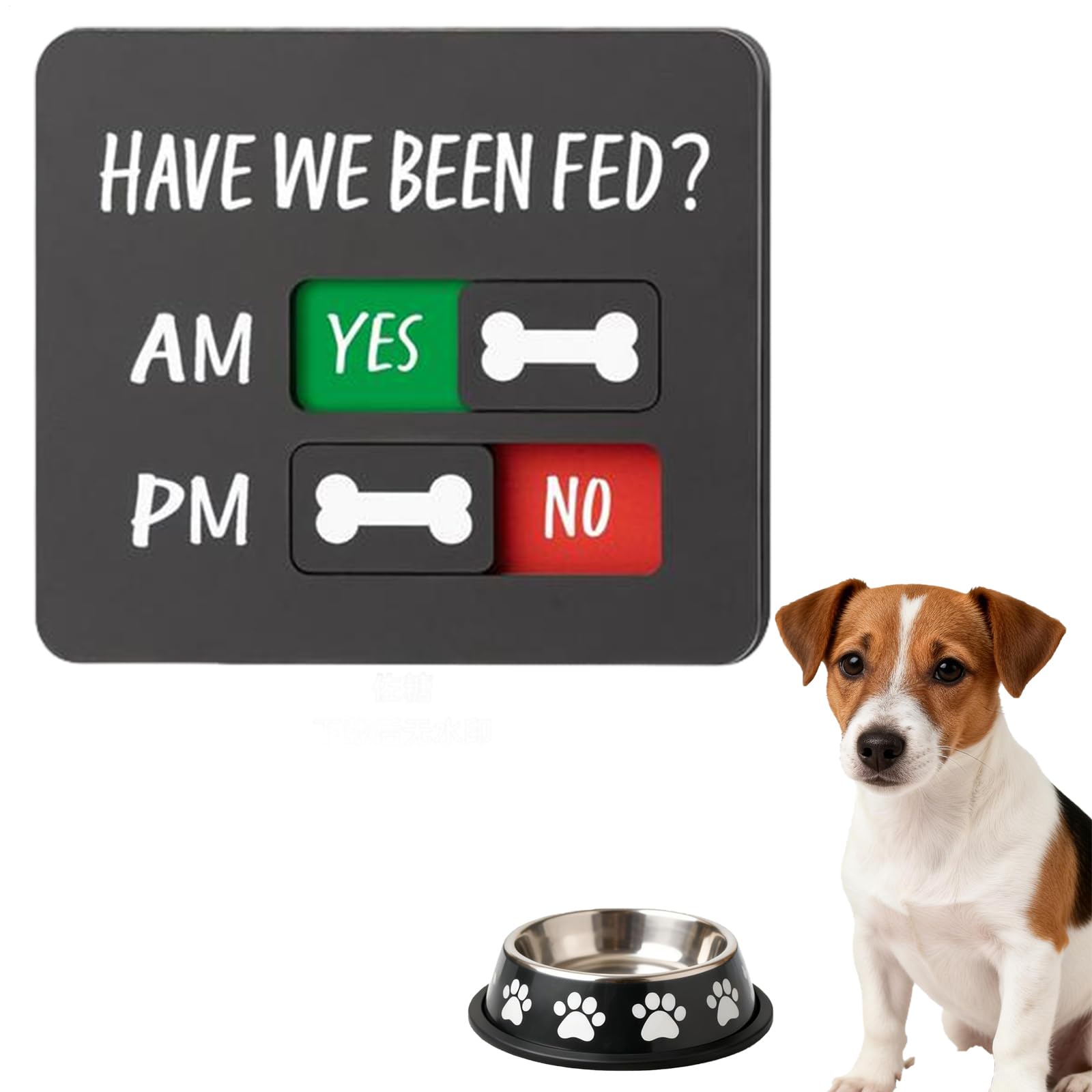 Cat Dog Feeding Reminder Supplies With Magnet, Pet FeedTracker With Have We Been Fed, Magnetic Prevent Overfeeding Chart, AM PM Feed Sign With Yes No Option, Acrylic Slider Sign For Fridge
