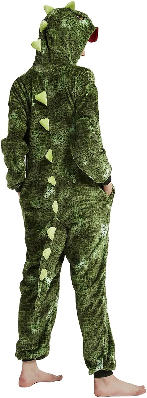 Adult Dinosaur Onesie Costume Outfit Women T-rex Animal Pajama Halloween Unisex (YULING, X-Large) - Image 5