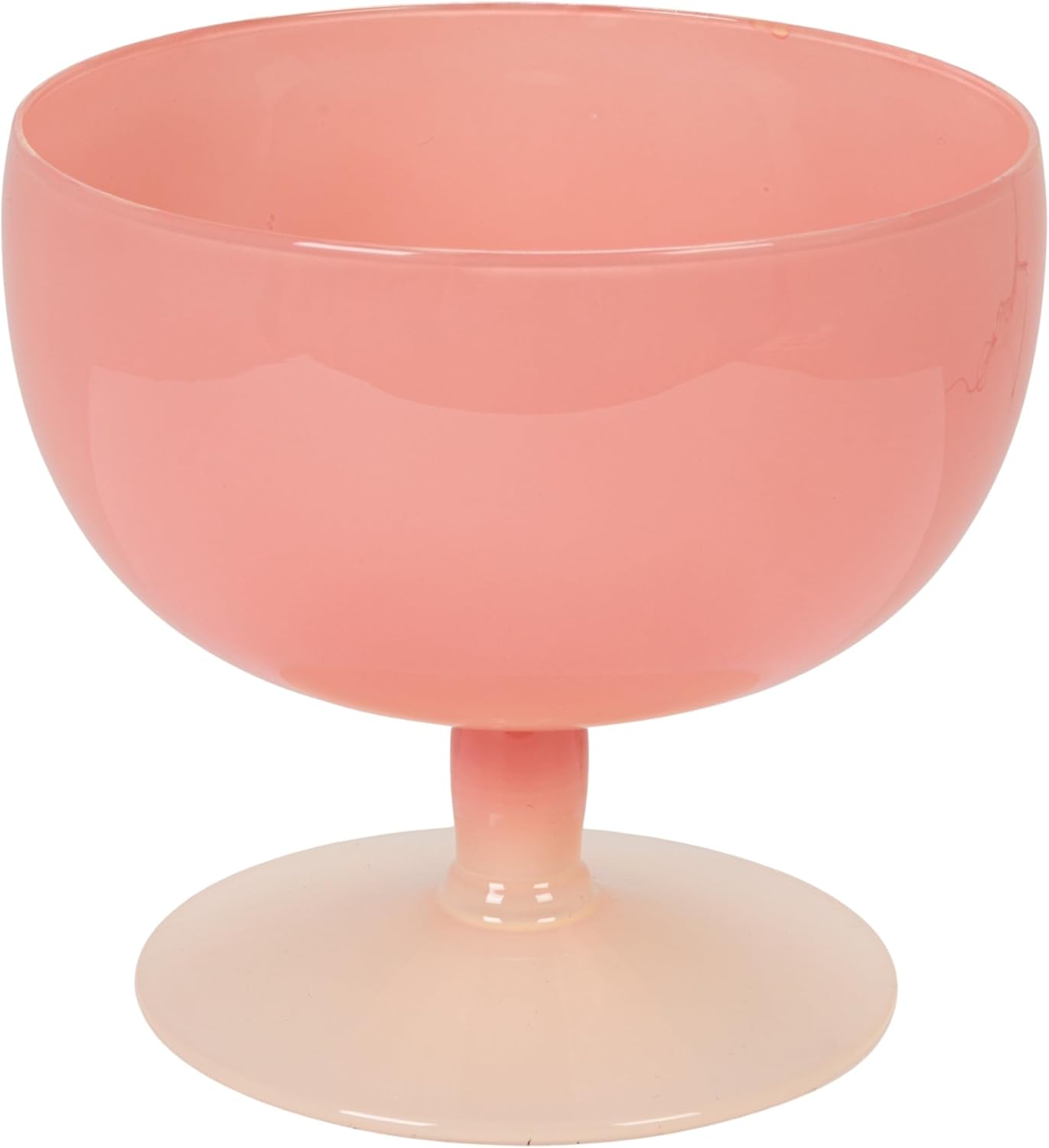 Creative Co-Op 6-Piece Two-Tone Stemmed Wine Glasses, Pink and White