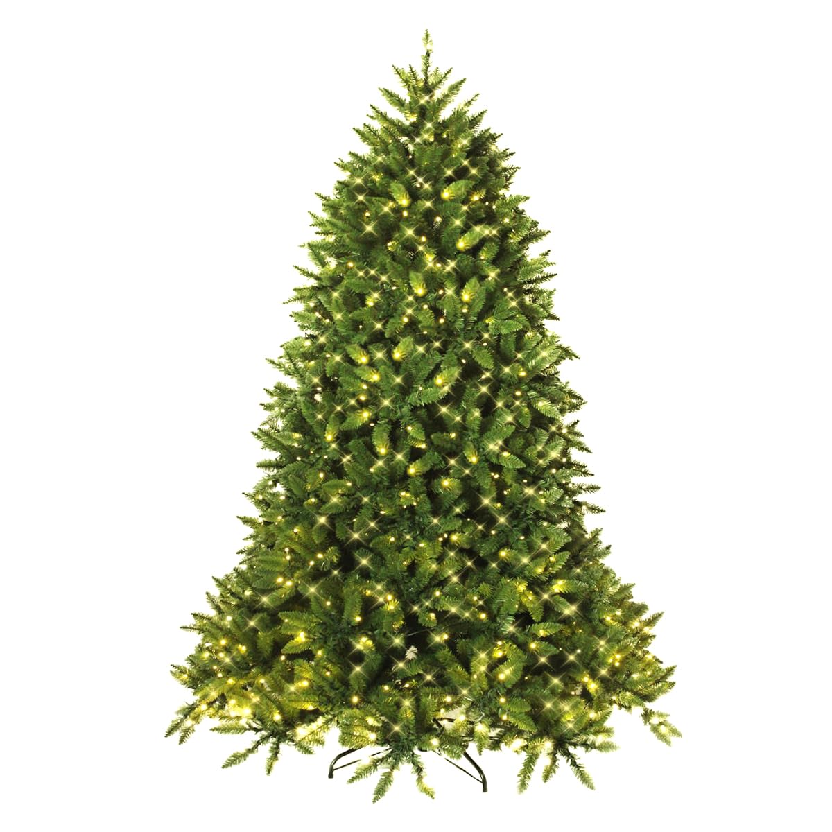 Ytbhshxz Green Christmas Tree， With 8 Lighting Modes, Foldable Metal Stand, Christmas Holiday Decor For Home Office(6Ft)