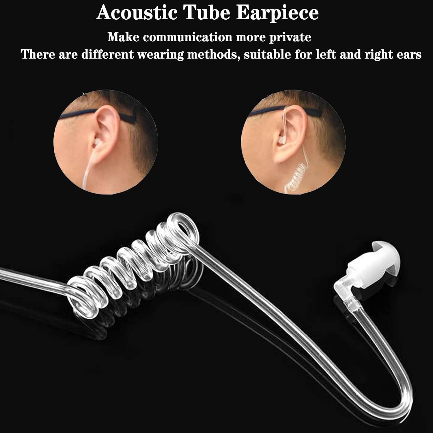 Retevis Adjustable Throat Mic Walkie Talkies Earpiece, Acoustic Tube, 2 Pin, for RT22 RT68 RT21 H-777 RT27 RT86, Compatible with BAOFENG UV-5R, Pxton 2 Way Radio, Two Way Radio Headset(1 Pack)