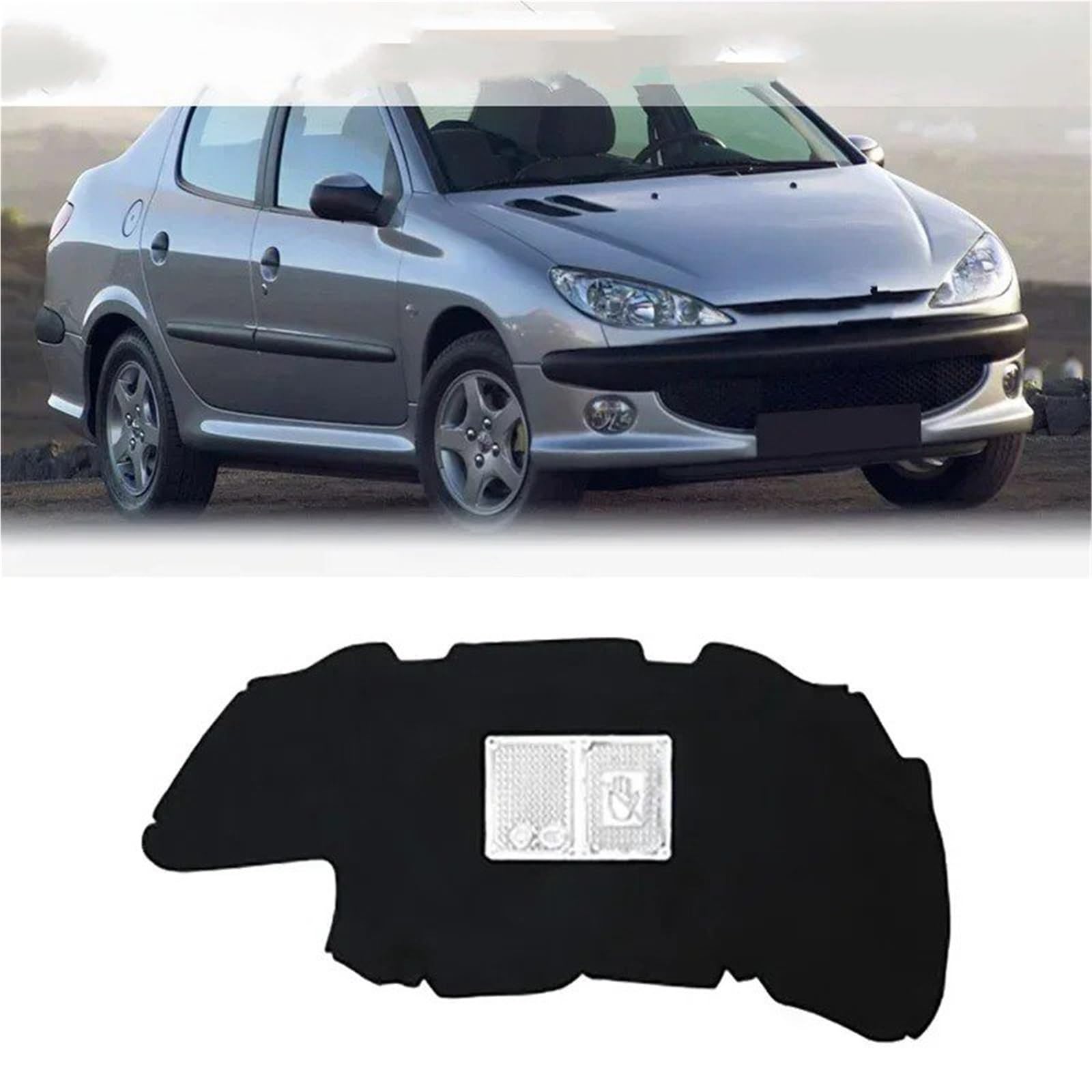 Dla Peugeot 206 2006-2010 2011 2012 2013 osłona samochodu izolacja akustyczna silnika izolacja cieplna bawełniana podkładka dźwiękoszczelna termiczna mata termoizolacyjna pianka izolacyjna