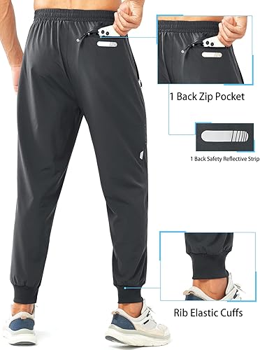 Miniatura 3 de NORTHYARD Pantalones deportivos para correr para hombre, ligeros, de secado rápido, para gimnasio, deportes activos, entrenamiento en pista