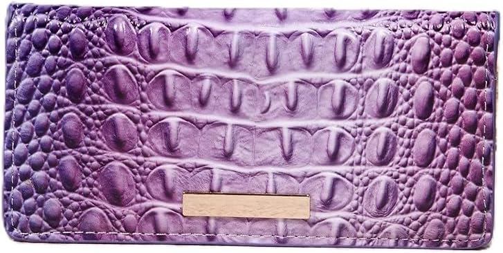 Women's Colourful Wallet with Coin Pockets Leather Purse Female Ladies Wallets Long Money Bag, Rose Blue, M, Casual