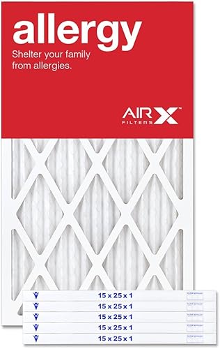 AIRx Filters Filtro de aire MERV 11 plisado HVAC de 15 x 25 x 1 para horno de aire acondicionado, paquete de 6 unidades, fabricado en los Estados