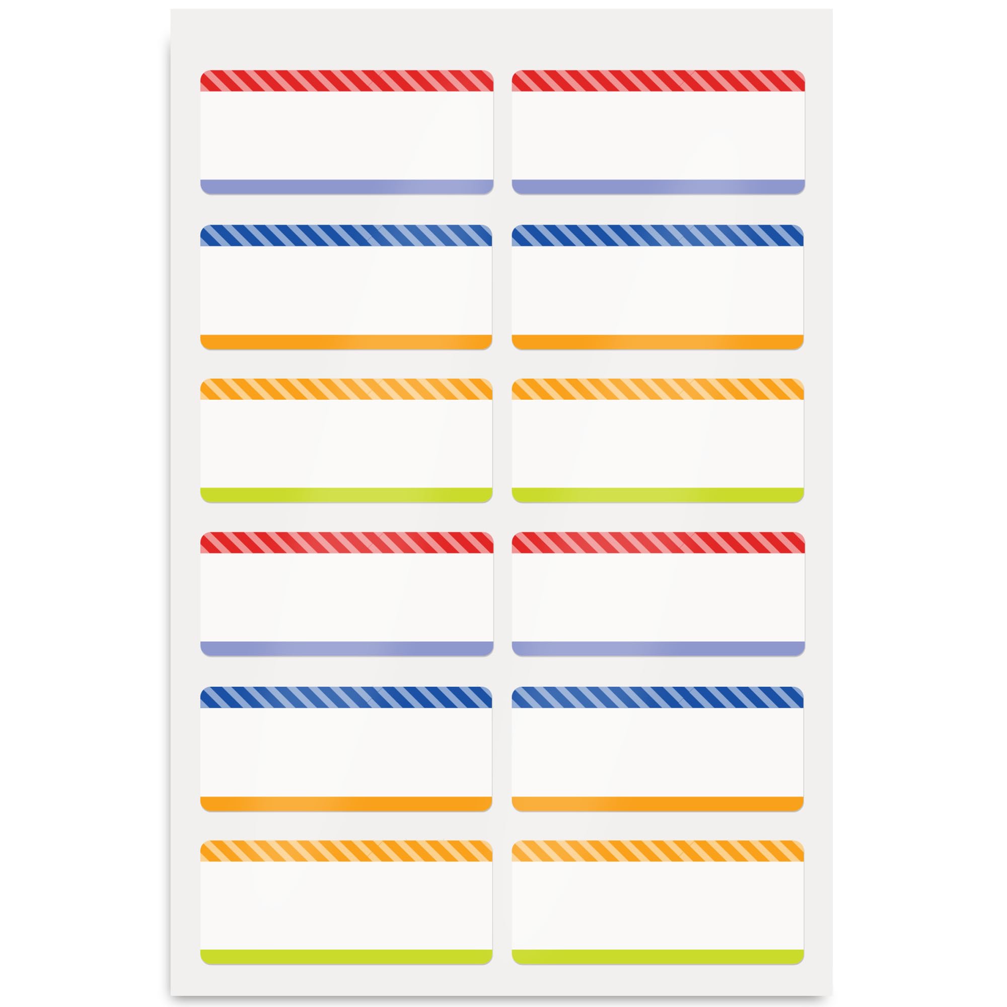 Avery No-Iron Fabric Name Labels, Playful Stripes Preprinted Designs, Handwrite-Only, 2-Pack, 48 Preprinted Labels (21959)