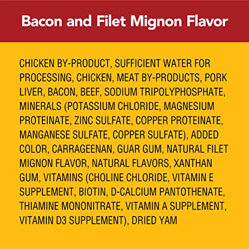 PEDIGREE CHOPPED GROUND DINNER Adult Soft Wet Dog Food, Bacon and Filet Mignon Flavor, 3.5 oz Pouches, 16 Pack - Thumbnail 5