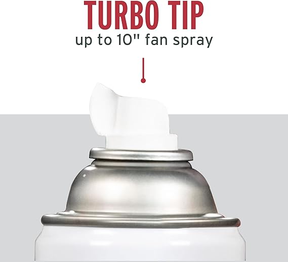 Rust-Oleum 334128-6PK Stops Rust Turbo Spray System Spray Paint, 24 oz, Gloss Black, 6 Pack